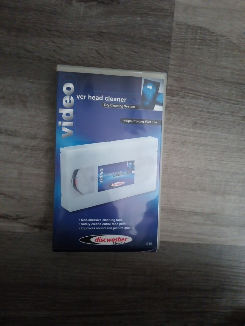VCR Head Cleaner Tape - Blue & White